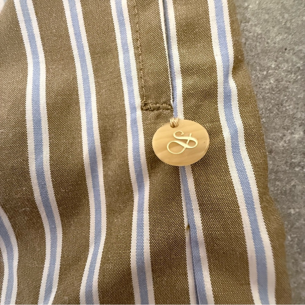 NWT Scotch & Soda Striped Easy Drawstring Shorts Martini Olive Size Large - Picture 7 of 11